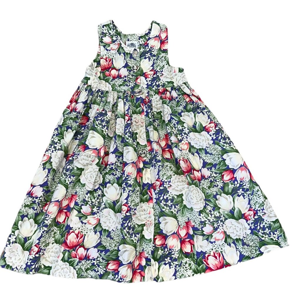 Dogwood Lane Vintage Floral Prairie Dress Sleeveless 6X